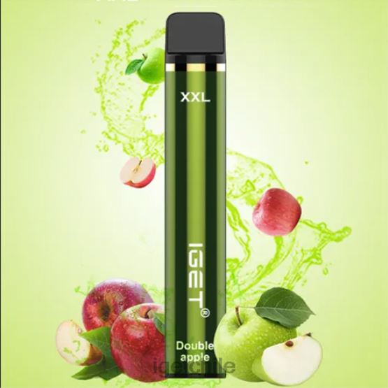 IGET vape xxl - 1800 inhalaciones R2H0R512 manzana doble