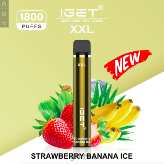 IGET sale xxl - 1800 inhalaciones R2H0R603 hielo de fresa y plátano