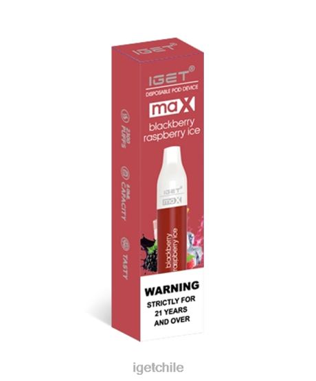 IGET vape máximo R2H0R78 hielo de frambuesa y mora