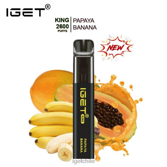 rey IGET vape online - 2600 inhalaciones R2H0R573 hielo de papaya y plátano