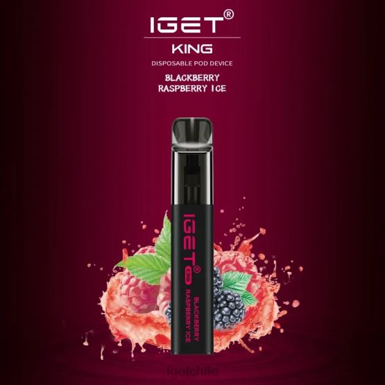 rey IGET vape Chile - 2600 inhalaciones R2H0R636 hielo de frambuesa y mora