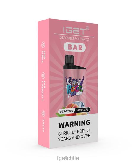 barra de IGET vape Chile R2H0R170 hielo de durazno