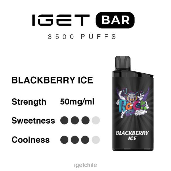 barra IGET bar sale 3500 inhalaciones R2H0R301 hielo de mora