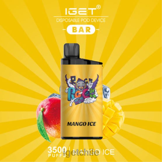 barra IGET vape sale - 3500 inhalaciones R2H0R431 mango