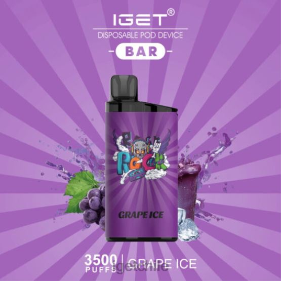 barra IGET vape online - 3500 inhalaciones R2H0R453 hielo de uva