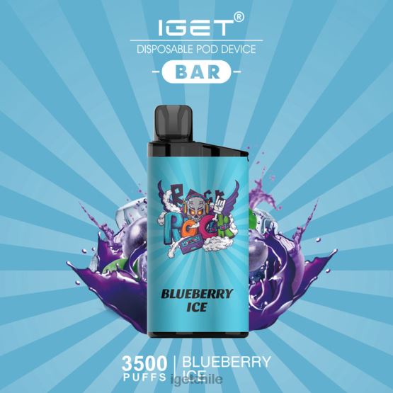 barra IGET bar - 3500 inhalaciones R2H0R525 hielo de arándanos