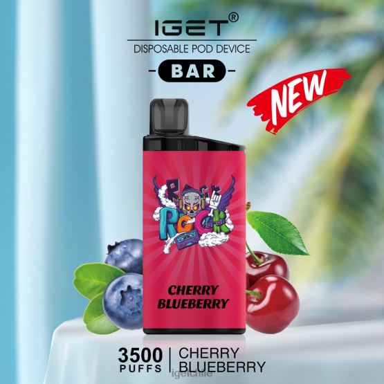 barra IGET vape sale - 3500 inhalaciones R2H0R560 arándano cereza