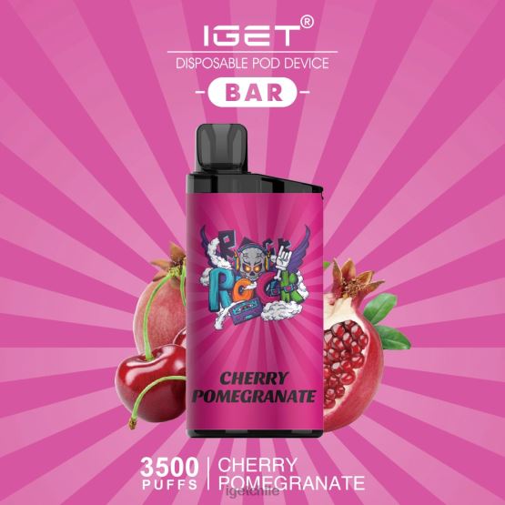 barra IGET bar sale - 3500 inhalaciones R2H0R578 granada cereza