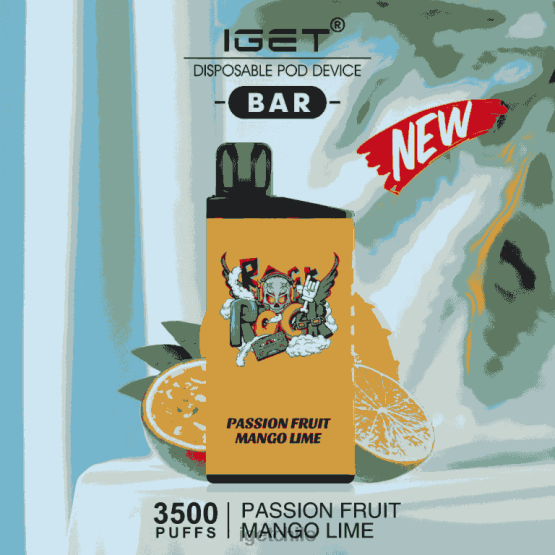 barra IGET vape - 3500 inhalaciones R2H0R616 maracuyá mango lima