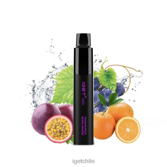 IGET vape online Legend 4000 bocanadas. R2H0R339 fruta de la pasión uva naranja