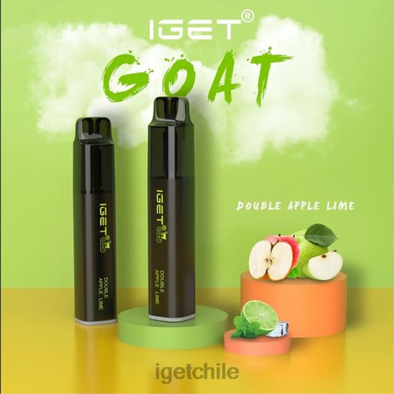 cabra IGET vape online - 5000 inhalaciones R2H0R572 lima manzana doble