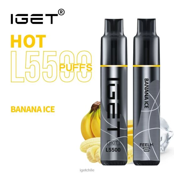 IGET vape sale calenté - 5500 inhalaciones R2H0R467 hielo de plátano