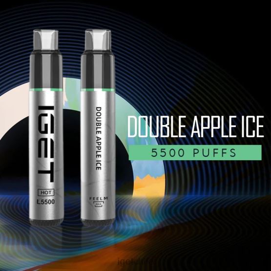 IGET vape calenté - 5500 inhalaciones R2H0R557 doble hielo de manzana