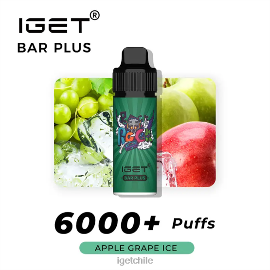 barra IGET vape Chile plus 6000 caladas R2H0R235 hielo de uva de manzana