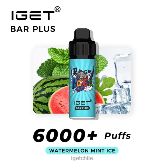 barra IGET vape plus 6000 caladas R2H0R248 sandia hielo de menta