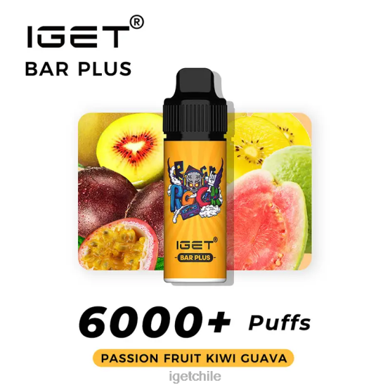 barra IGET bar sale plus 6000 caladas R2H0R251 maracuyá kiwi guayaba