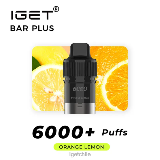 barra IGET bar sale plus pod 6000 inhalaciones R2H0R261 naranja limon