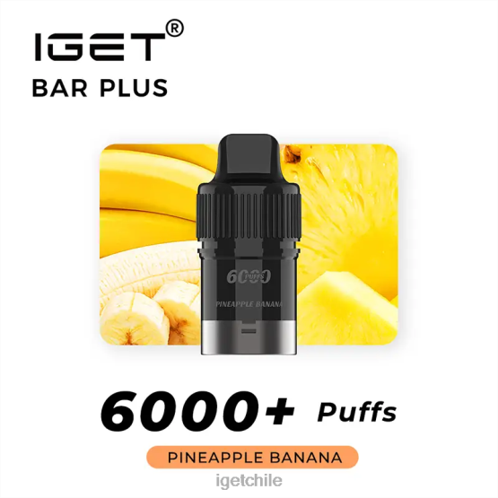 barra IGET vape plus pod 6000 inhalaciones R2H0R268 plátano piña