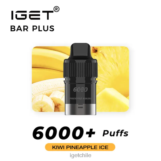 barra IGET online plus pod 6000 inhalaciones R2H0R270 hielo de kiwi y piña