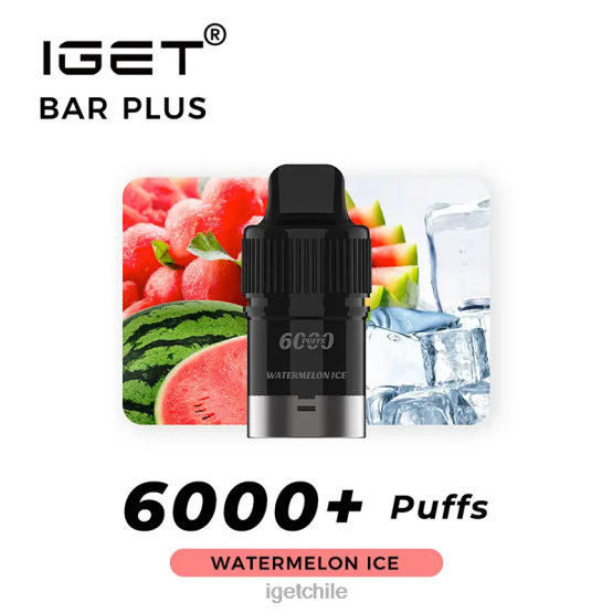 barra IGET sale plus pod 6000 inhalaciones R2H0R272 hielo de sandia