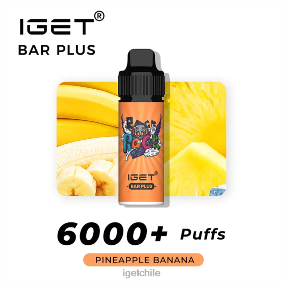 barra IGET bar plus - 6000 inhalaciones R2H0R600 plátano piña
