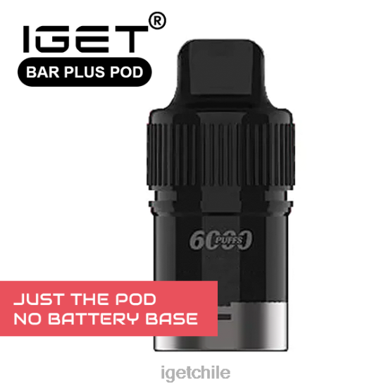 IGET vape online bar plus - solo cápsula - chicle de arándano y frambuesa - 6000 inhalaciones (sin base de batería) R2H0R686 onlychicle de frambuesa y arándanos