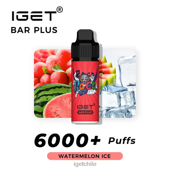 barra IGET bar online sin nicotina más kit de vapeo R2H0R373 hielo de sandia