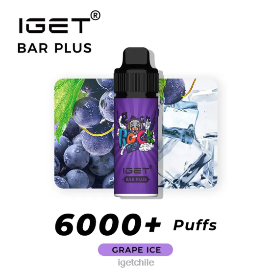 barra IGET vape online sin nicotina más kit de vapeo R2H0R374 hielo de uva